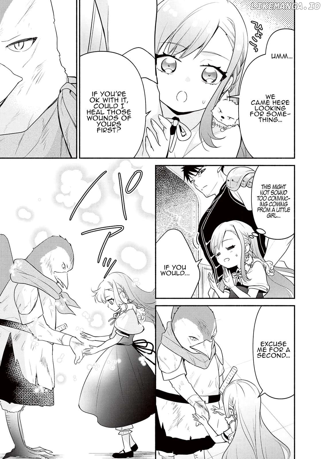 Tensei Youjo. Kamikemono to Ouji to, Saikyou no Ojisan Youhei-dan no Naka de Ikiru. Chapter 5 - page 9