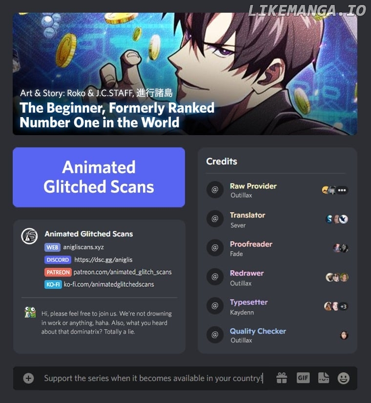 The Beginner, Formerly Ranked Number One in the World Chapter 8 - page 1