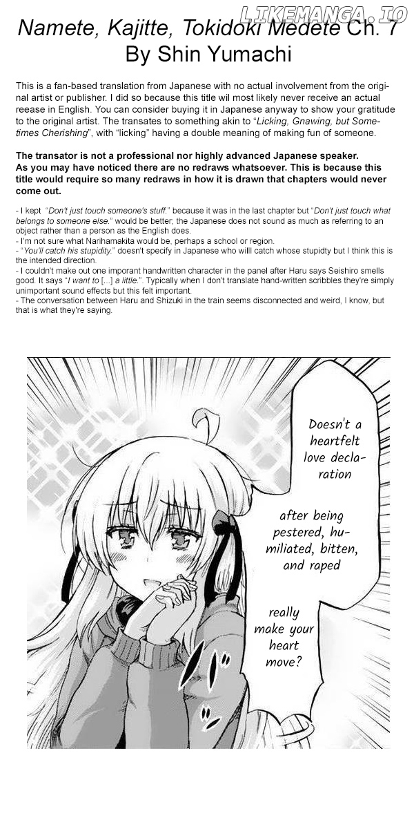 Namete, Kajitte, Tokidoki Medete chapter 7 - page 36