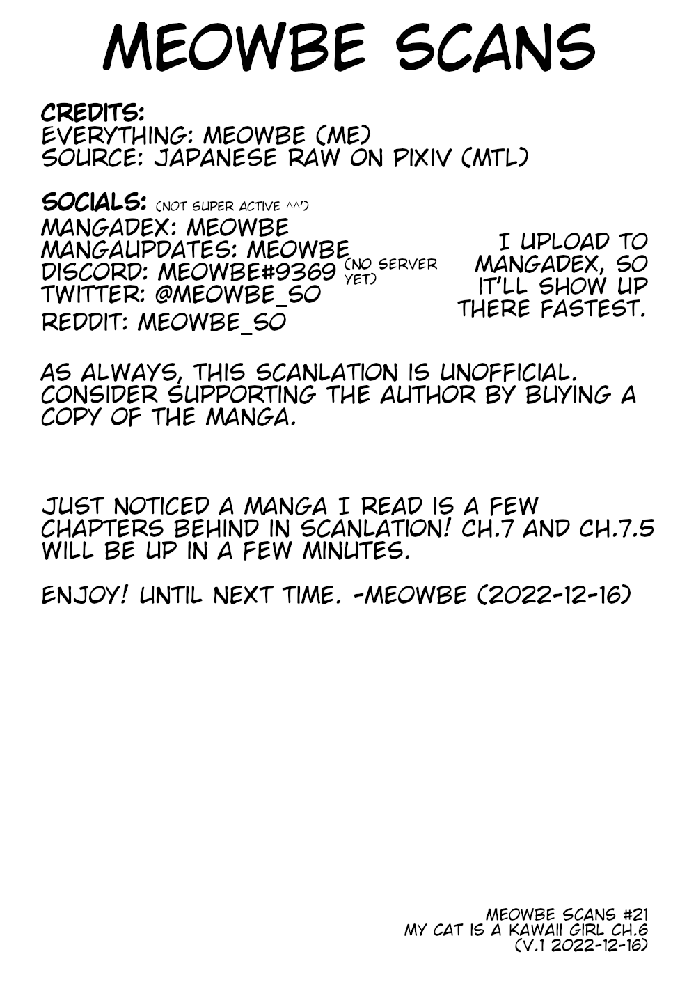 My Cat Is A Kawaii Girl chapter 6 - page 6