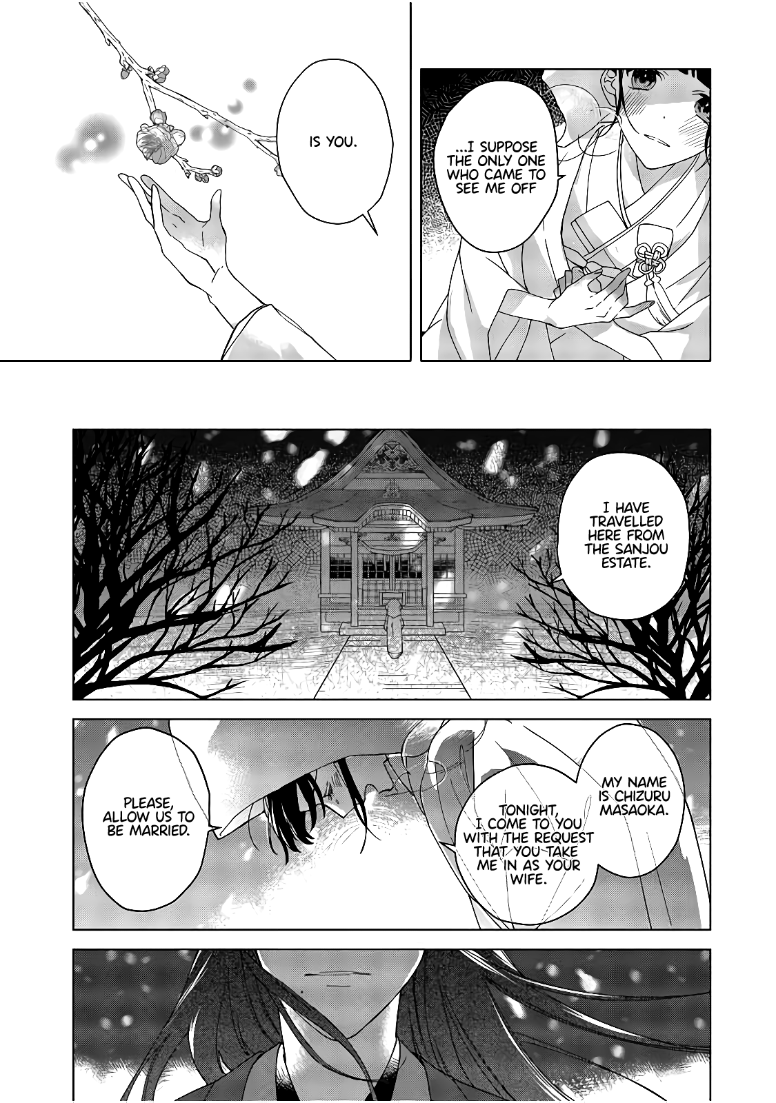 Shinigami no hatsukoi ~Botsuraku Kazoku no Reijou wa Ai wo Shiranai Shinigami ni Totsugu chapter 1 - page 4