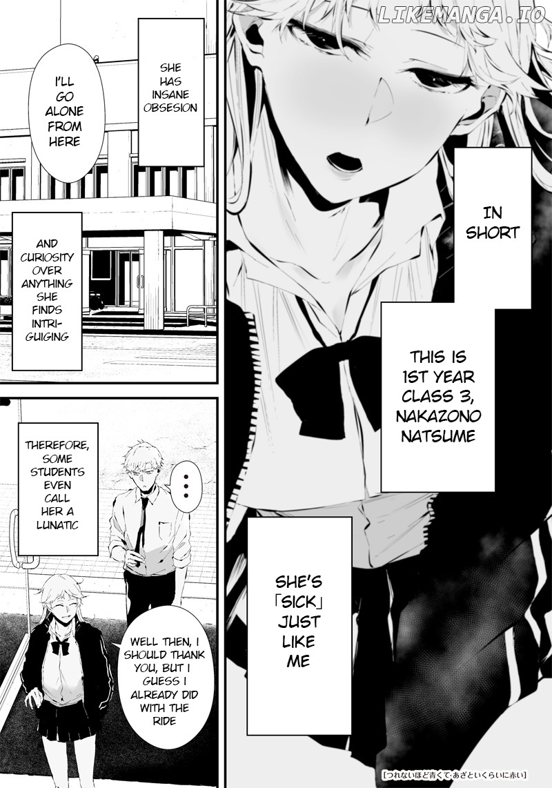 Tsurenai Hodo Aokute Azatoi Kurai ni Akai chapter 11 - page 1