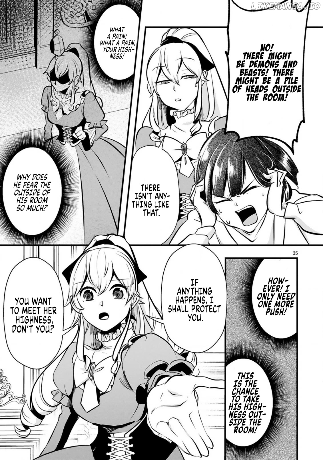 The Duke’s Daughter Who Was a Villain in Her Previous Lives Was Entrusted with Training a Hikikomori Prince chapter 1 - page 36