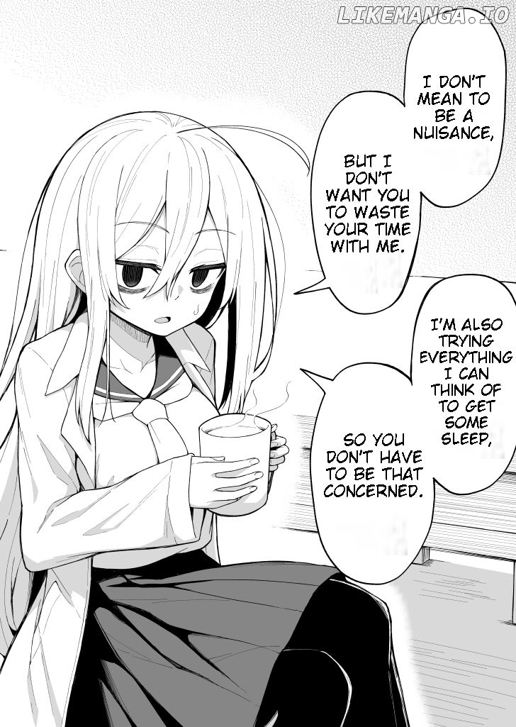 A girl whose dark circles in her eyes disappear as the story progresses. chapter 2 - page 2