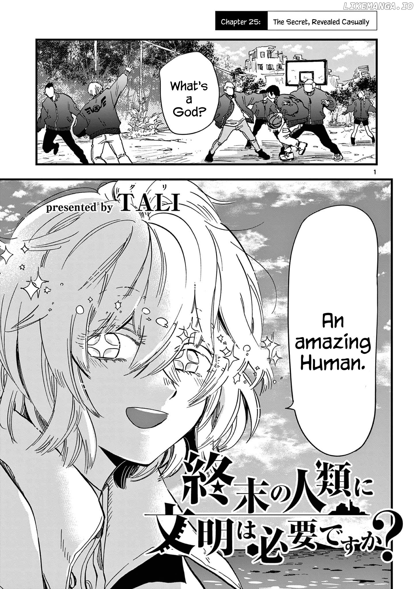 Shuumatsu No Jinrui Ni Bunmei Wa Hitsuyou Desu Ka? chapter 25 - page 1