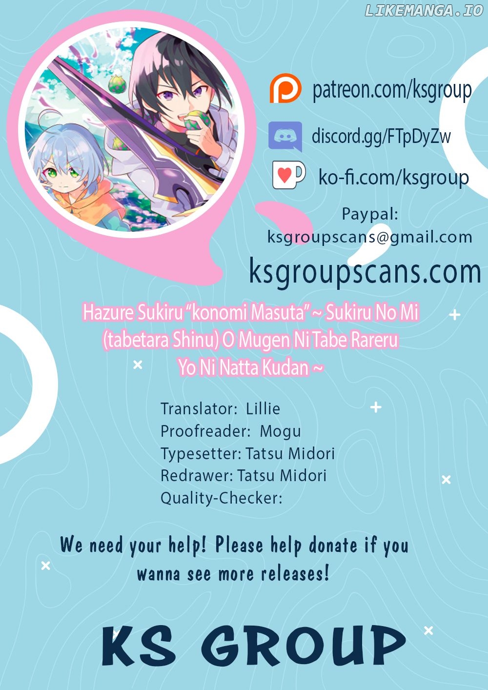 HAZURE SUKIRU “KONOMI MASUTA” ~ SUKIRU NO MI (TABETARA SHINU) O MUGEN NI TABE RARERU YO NI NATTA KUDAN ~ chapter 12.2 - page 2