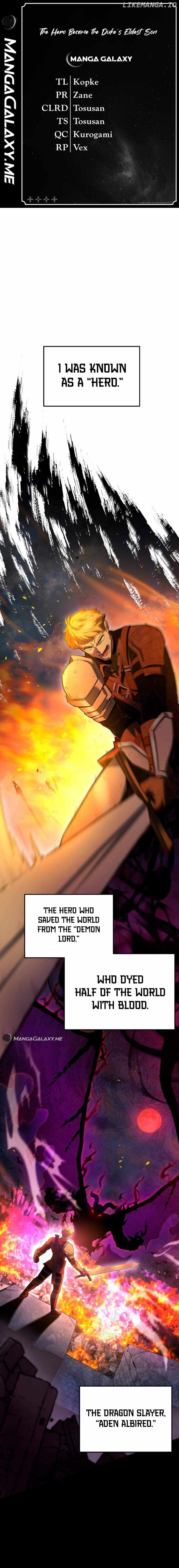 The Hero Became the Duke’s Eldest Son Chapter 1 - page 1