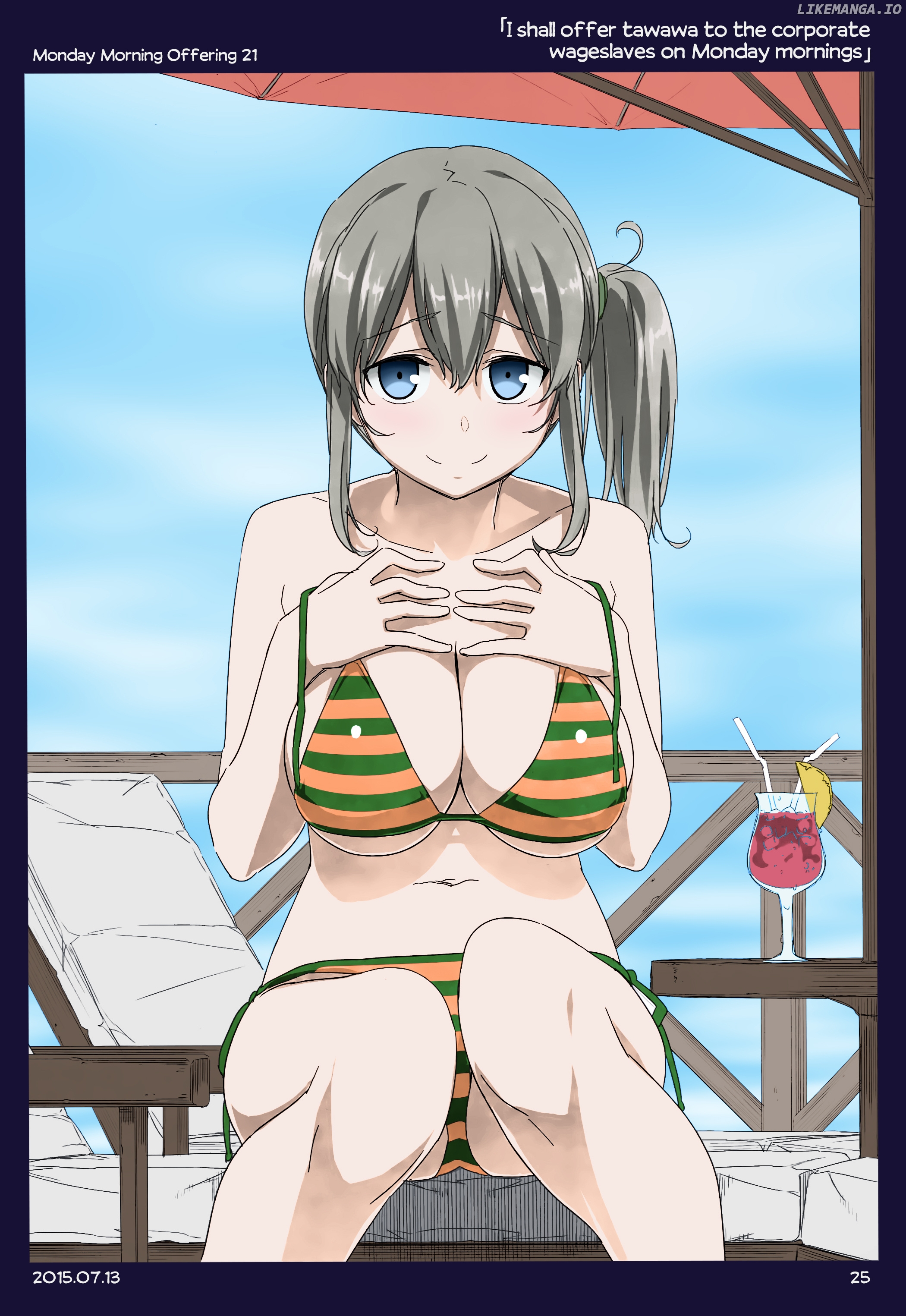 Getsuyoubi No Tawawa (Twitter Webcomic) (Fan Colored) chapter 1 - page 24