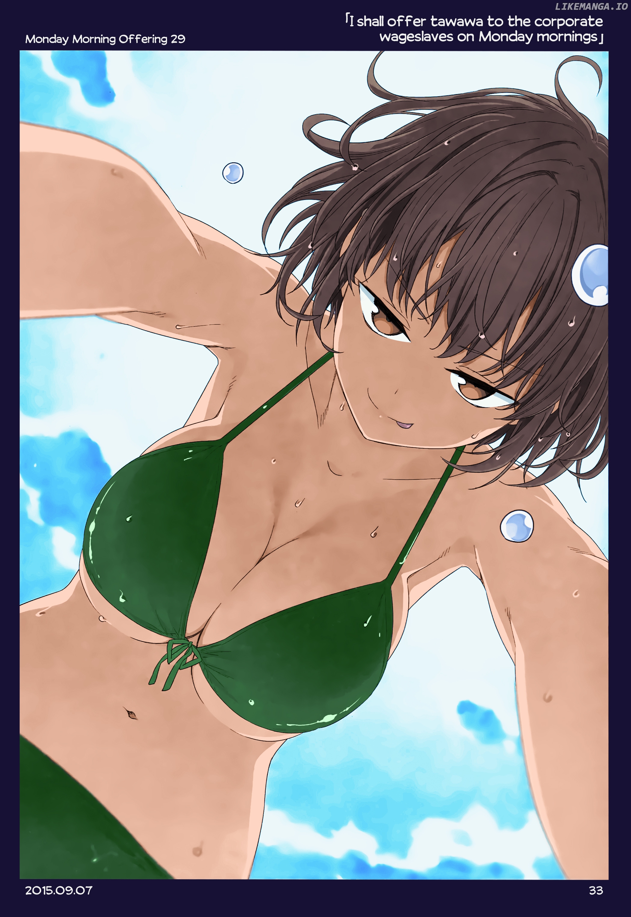 Getsuyoubi No Tawawa (Twitter Webcomic) (Fan Colored) chapter 1 - page 32