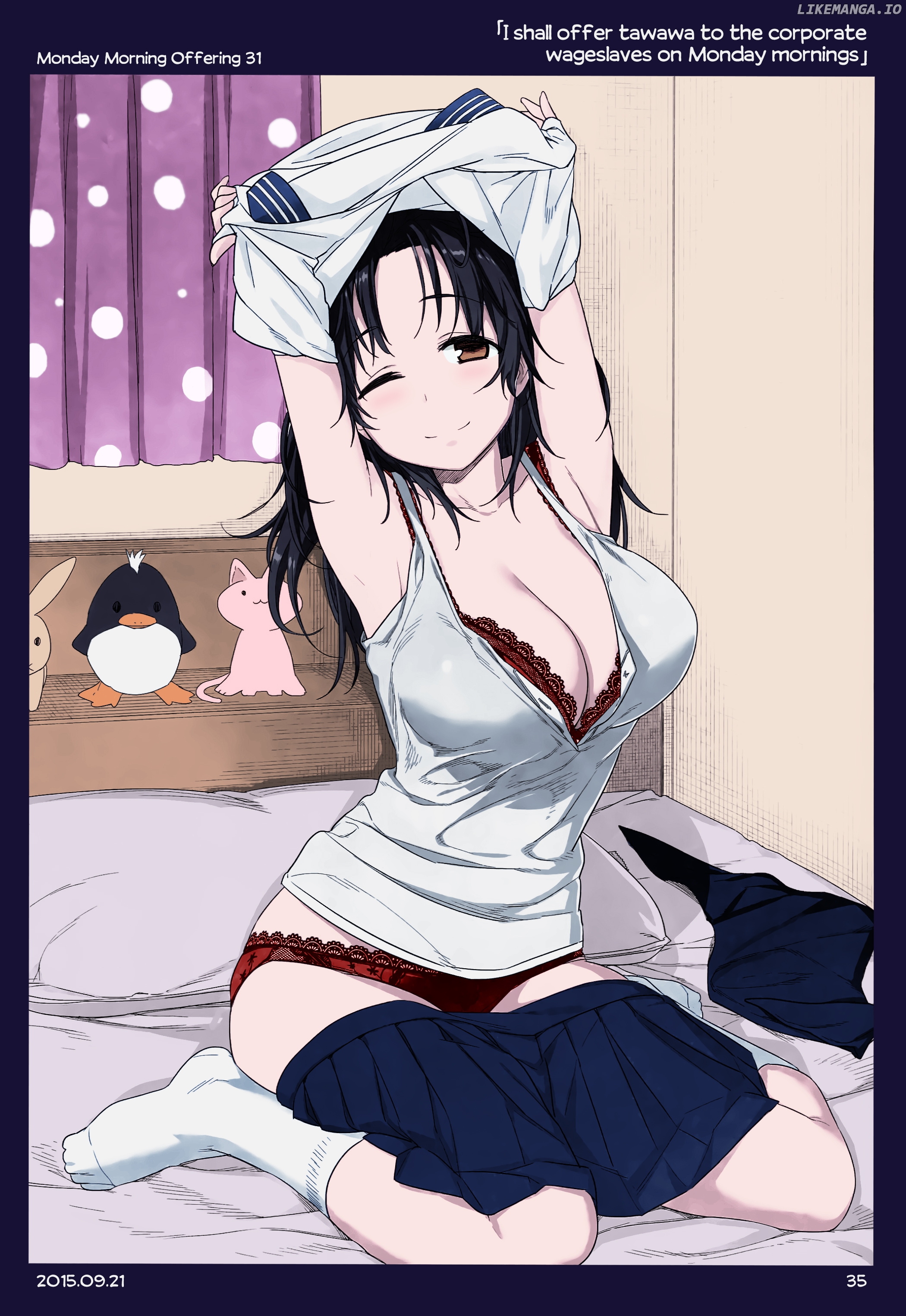 Getsuyoubi No Tawawa (Twitter Webcomic) (Fan Colored) chapter 1 - page 34