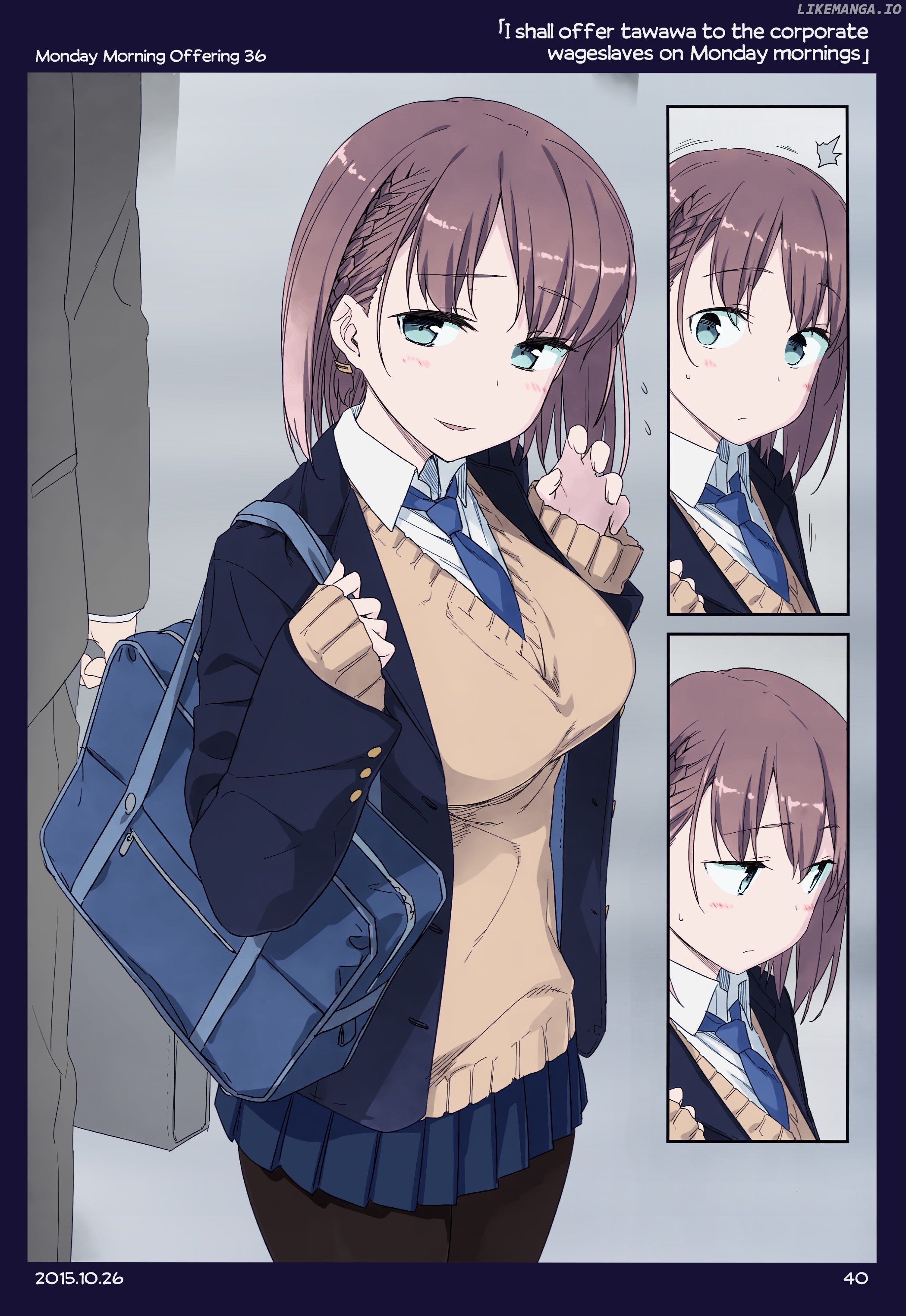 Getsuyoubi No Tawawa (Twitter Webcomic) (Fan Colored) chapter 1 - page 39