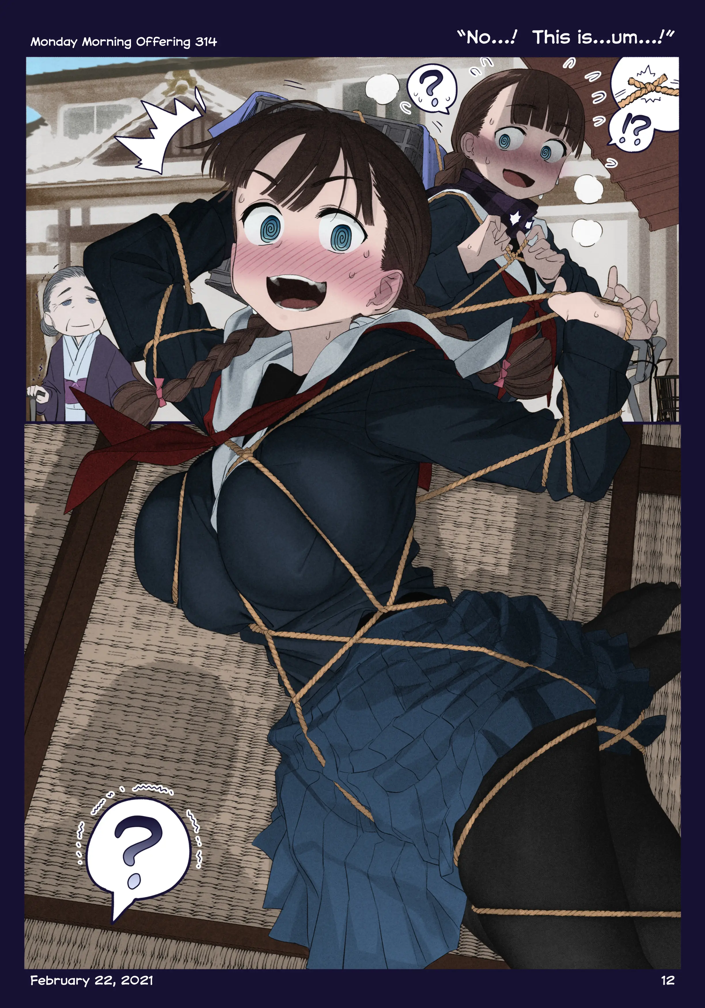 Getsuyoubi No Tawawa (Twitter Webcomic) (Fan Colored) chapter 38 - page 12