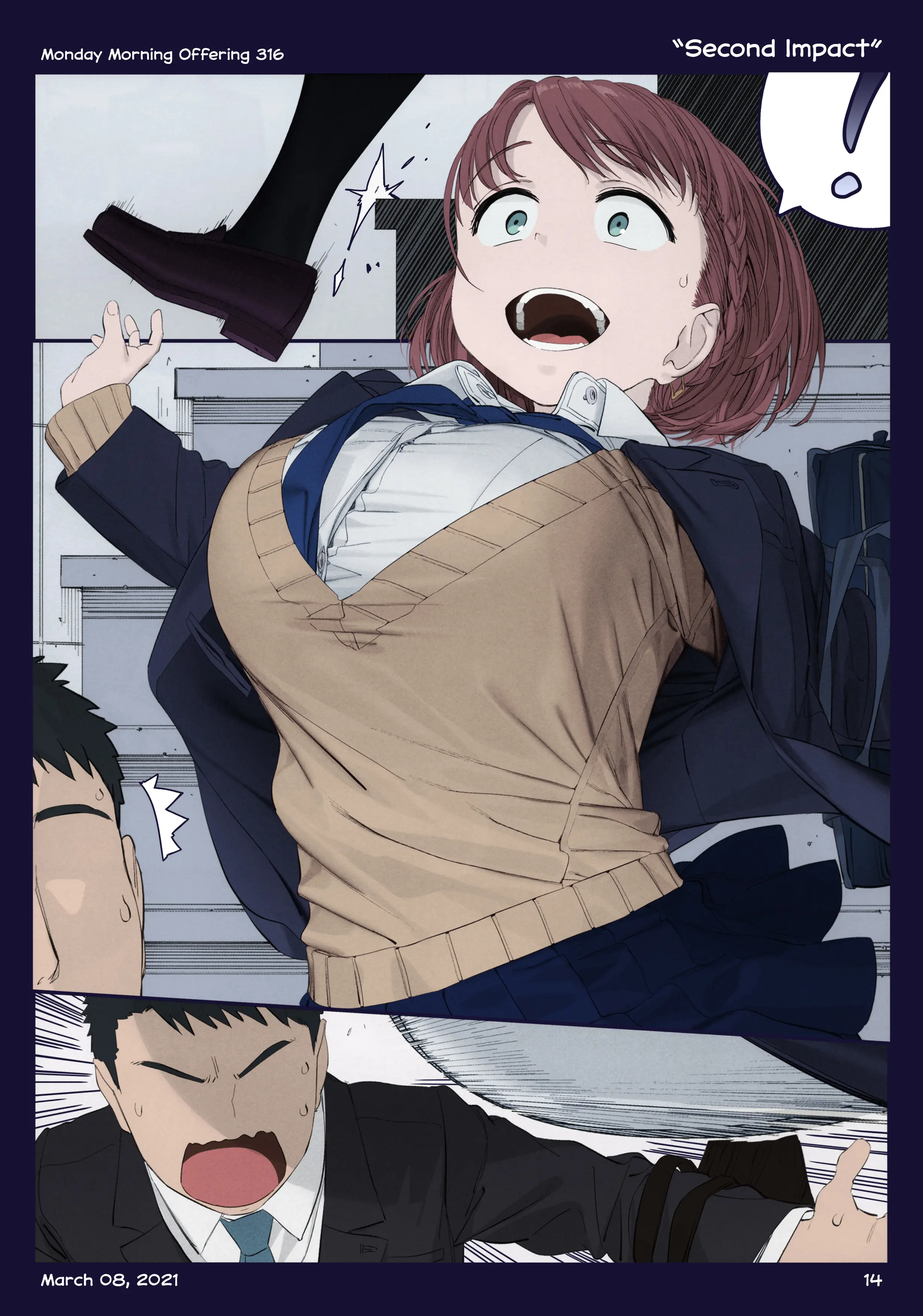 Getsuyoubi No Tawawa (Twitter Webcomic) (Fan Colored) chapter 38 - page 14