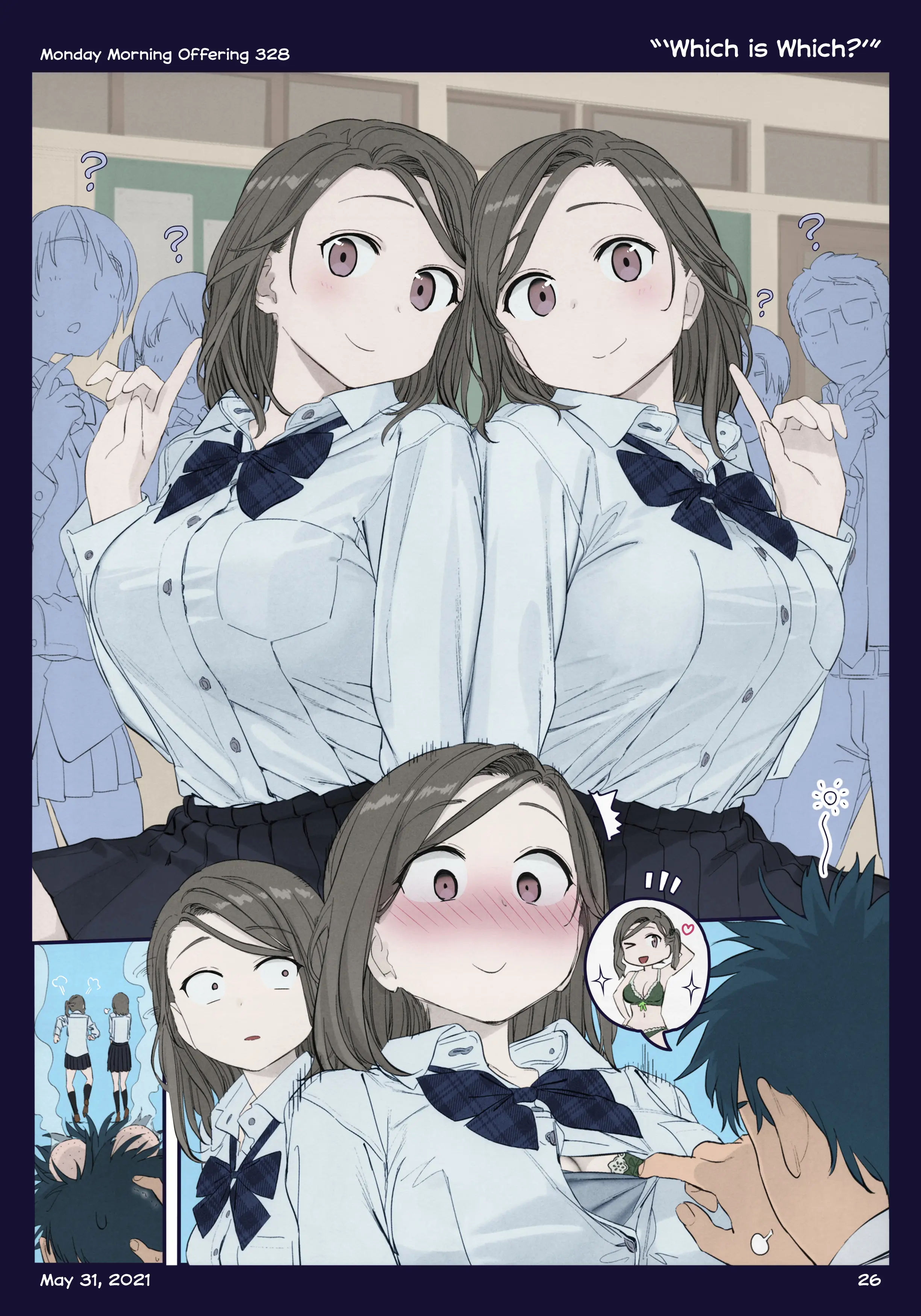 Getsuyoubi No Tawawa (Twitter Webcomic) (Fan Colored) chapter 38 - page 27