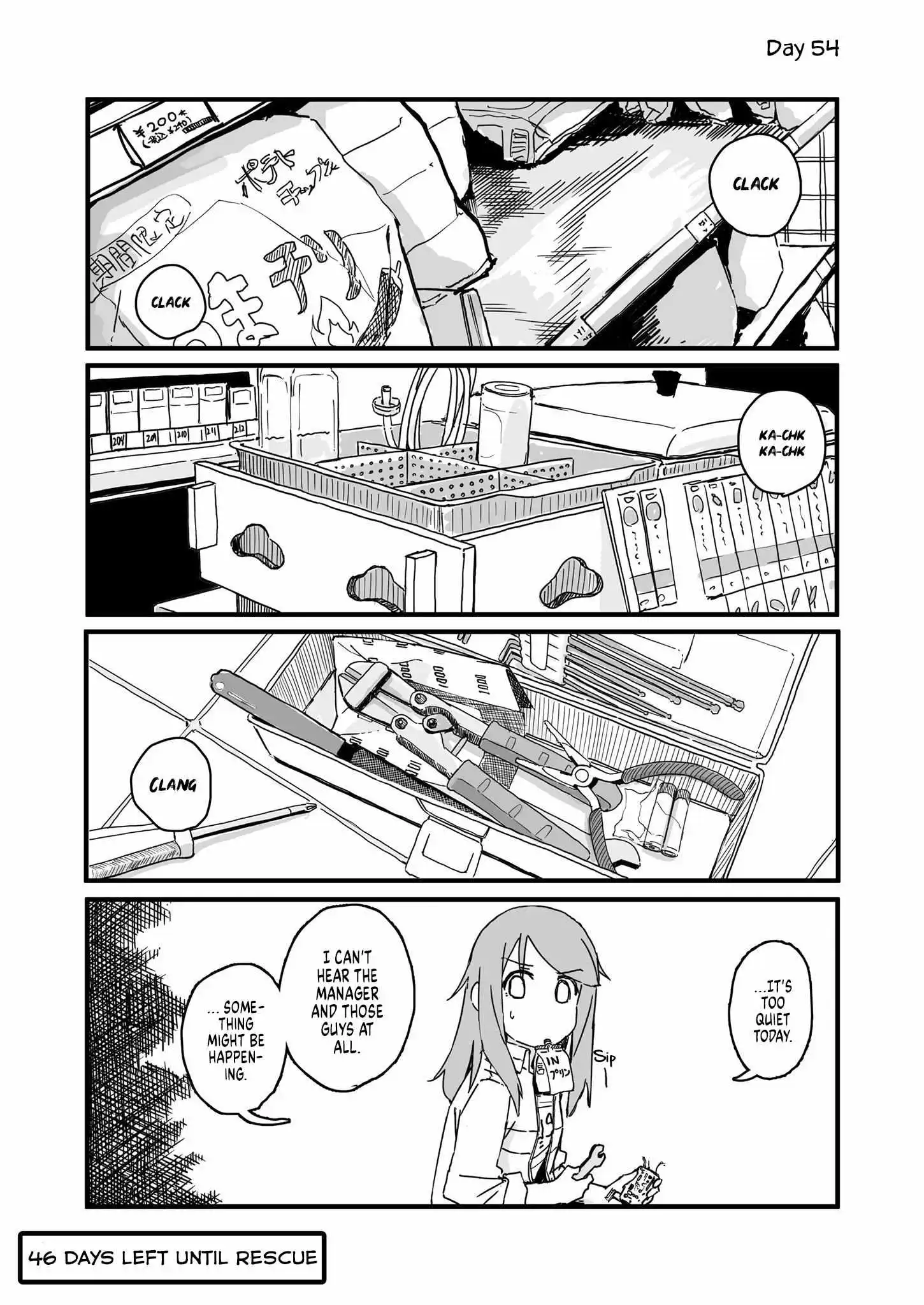 Convenience Store of the Dead ~The Convenience Store Clerk Will Get Rescued in 100 Days~ chapter 54 - page 1