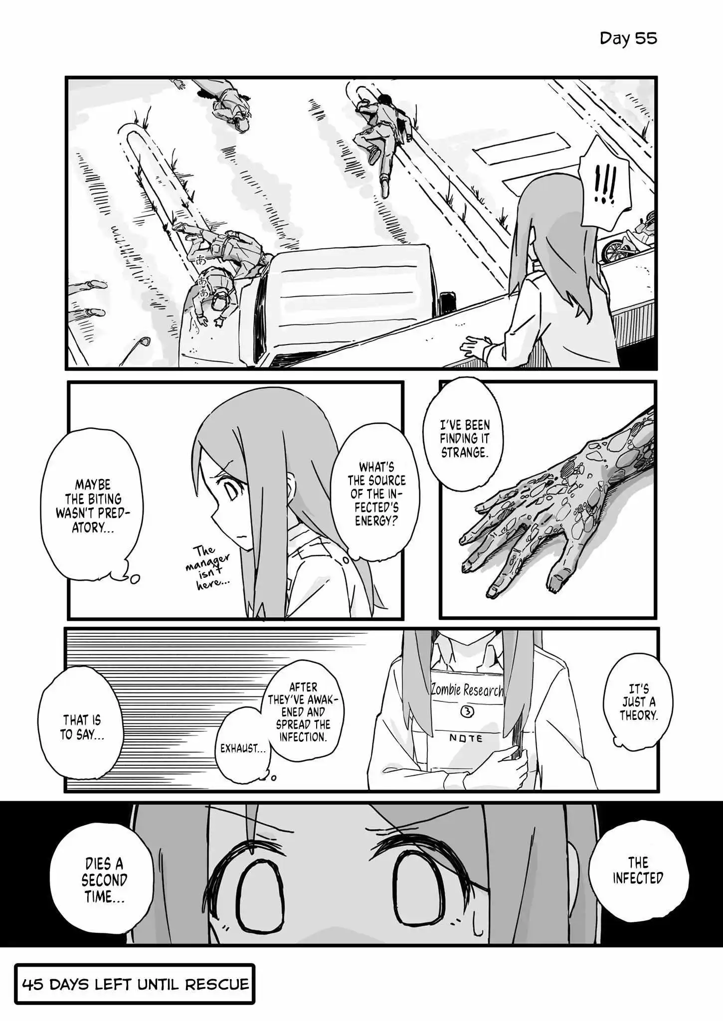 Convenience Store of the Dead ~The Convenience Store Clerk Will Get Rescued in 100 Days~ chapter 55 - page 1
