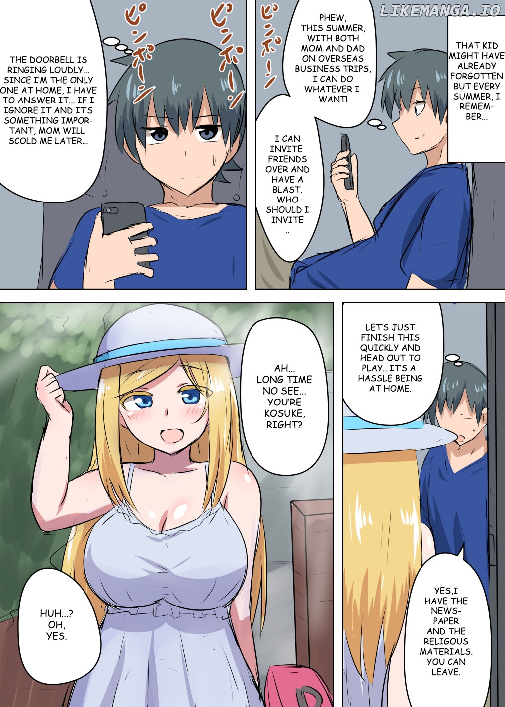 Kinpatsu no osananajimi ga seicho shite sunen-buri ni ai ni kita hanashi chapter 1 - page 2