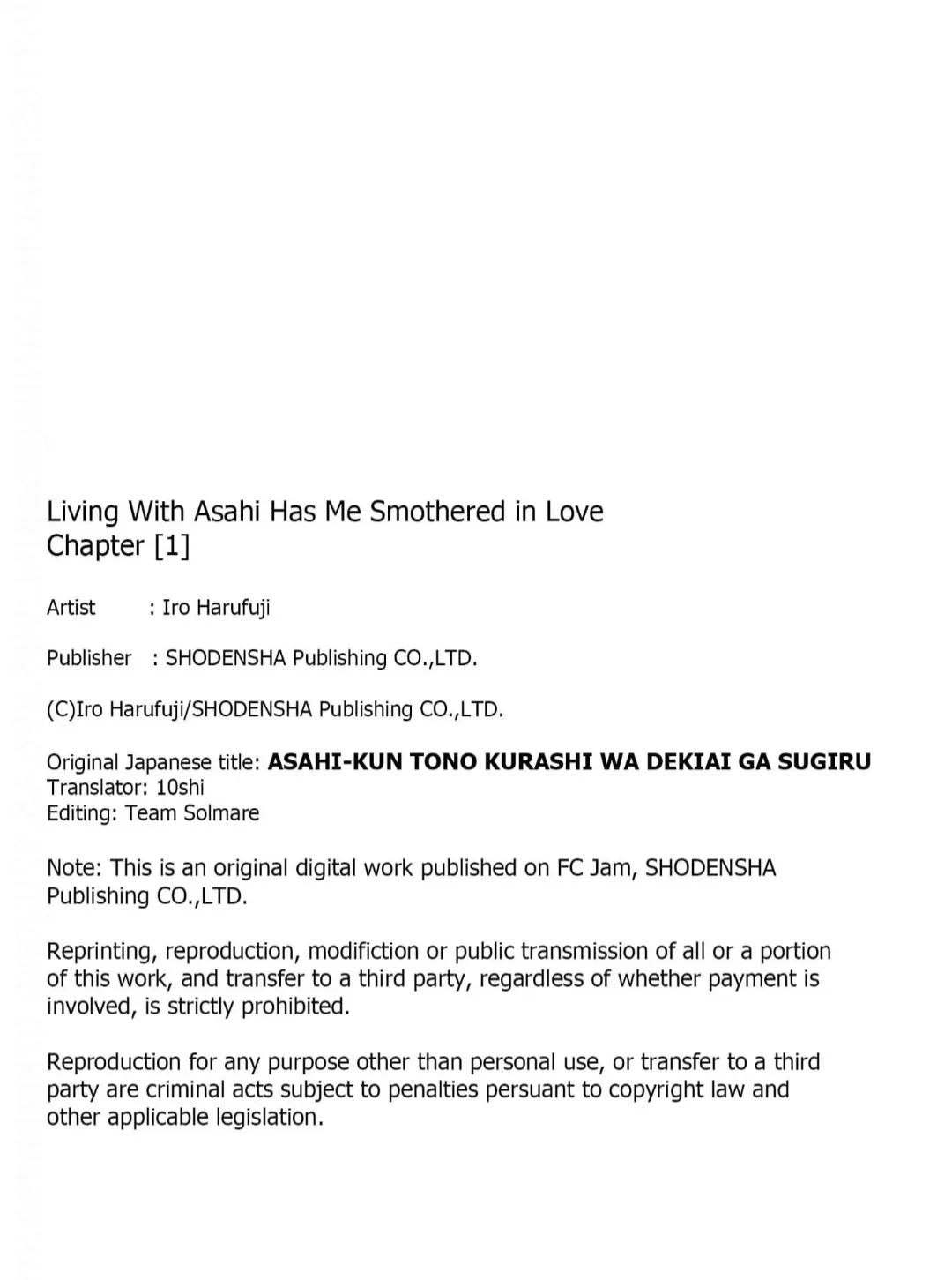 Living With Asahi Has Me Smothered in Love Chapter 1 - page 30
