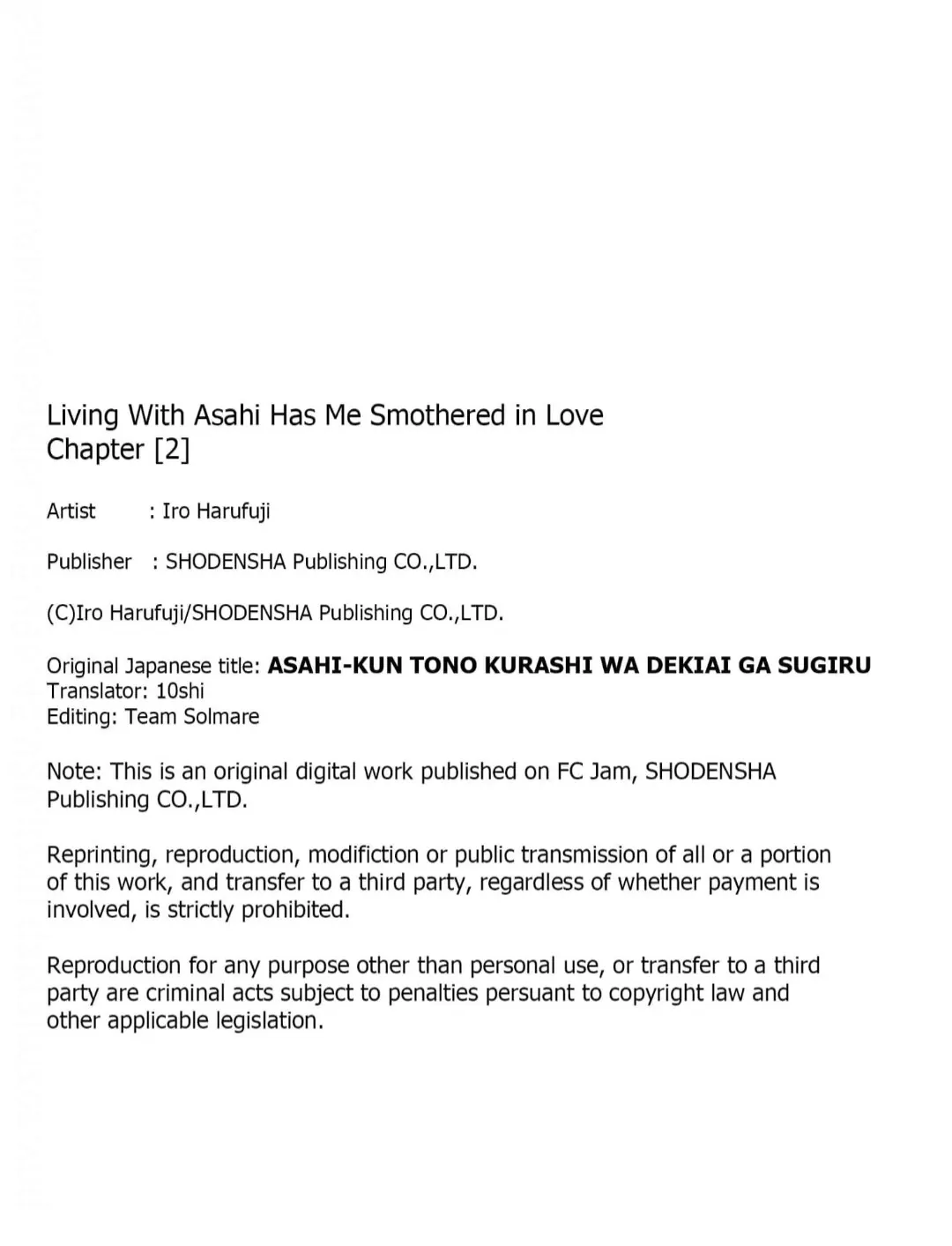 Living With Asahi Has Me Smothered in Love Chapter 2 - page 31