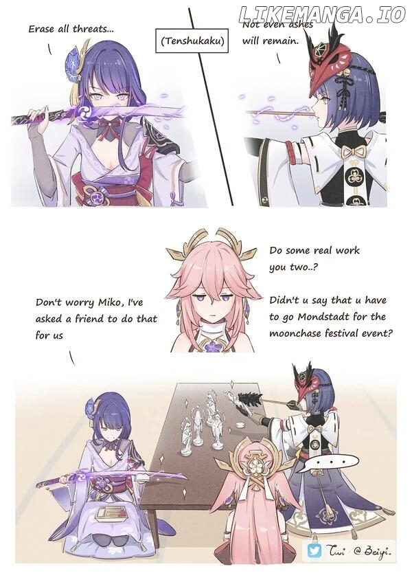 Daily Life of Ei, Yae and Sara In Inazuma Chapter 9 - page 1