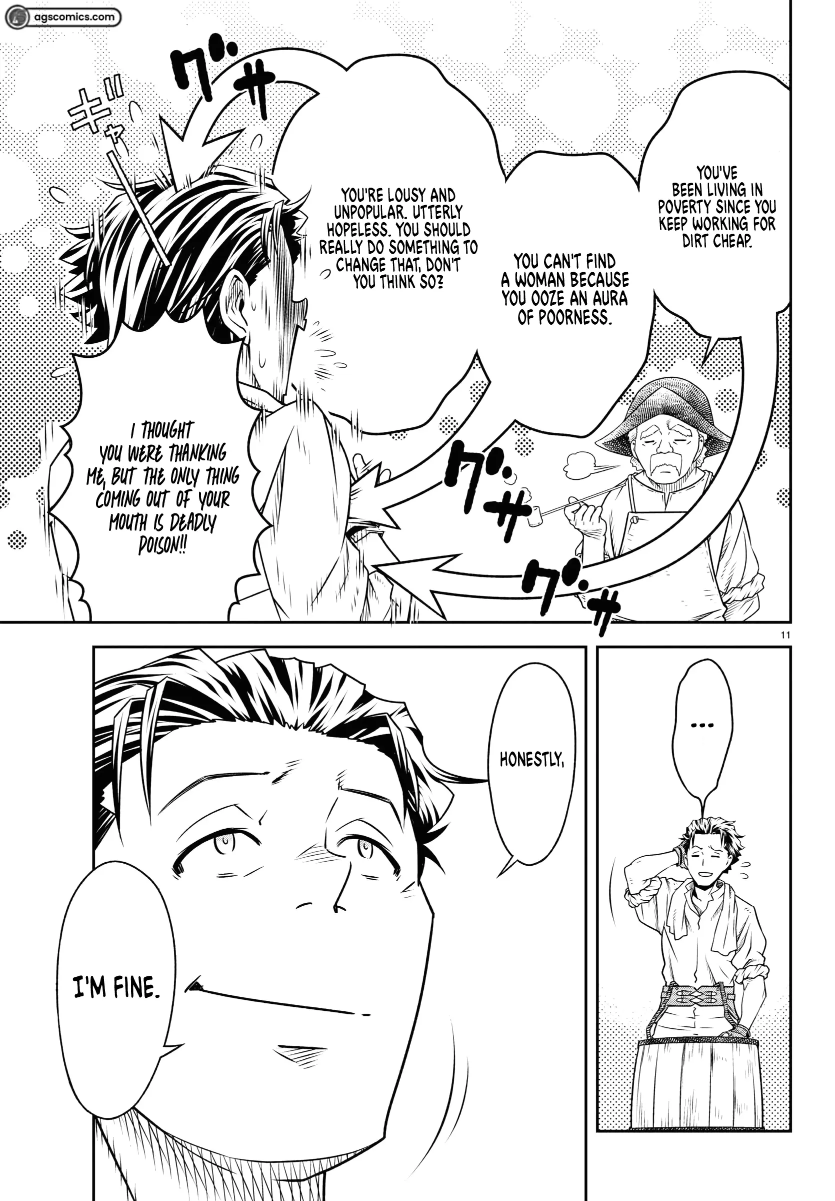 Unsō-ya no ossan ga naze ka fukugyō de zettai muteki kenshi o tsutomeru koto ni ~ sae nai jinsei o okutteta ore ga maō tōbatsu no kirifuda ni?~ Chapter 1 - page 11