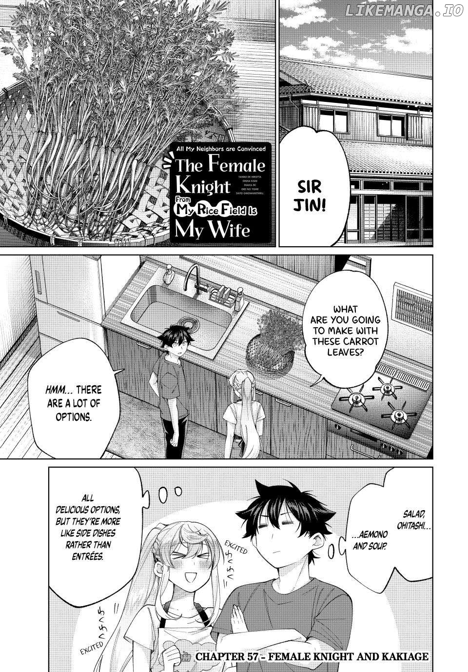 All My Neighbors are Convinced the Female Knight from My Rice Field Is My Wife Chapter 57 - page 1