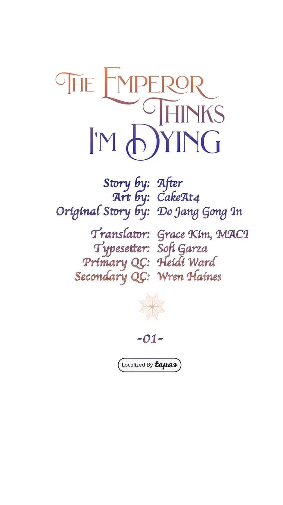 The Emperor Thinks I'm Dying Chapter 1 - page 1