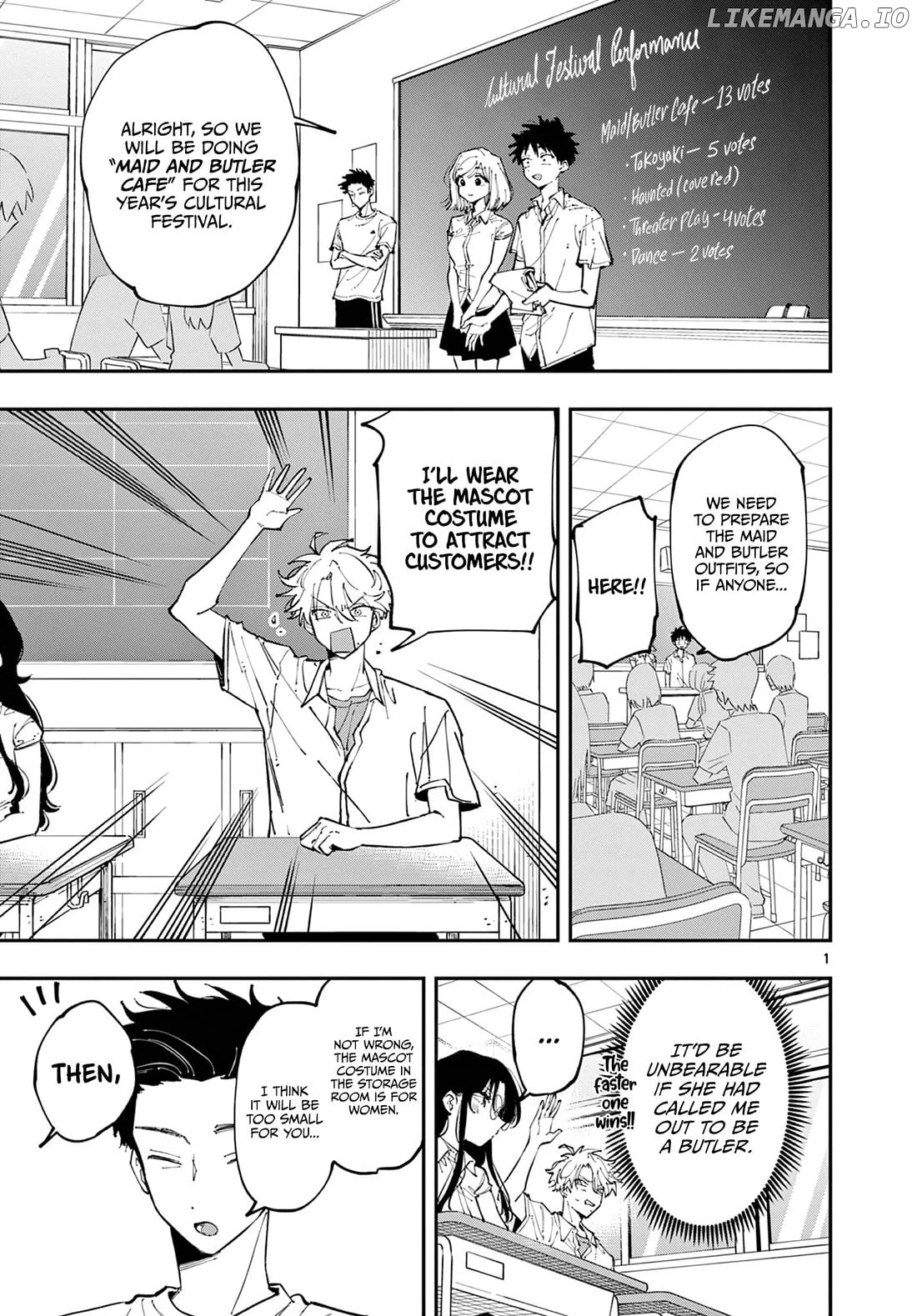 The Person Sitting Next to Me Looking at Me with Perverted Eyes Chapter 14 - page 1