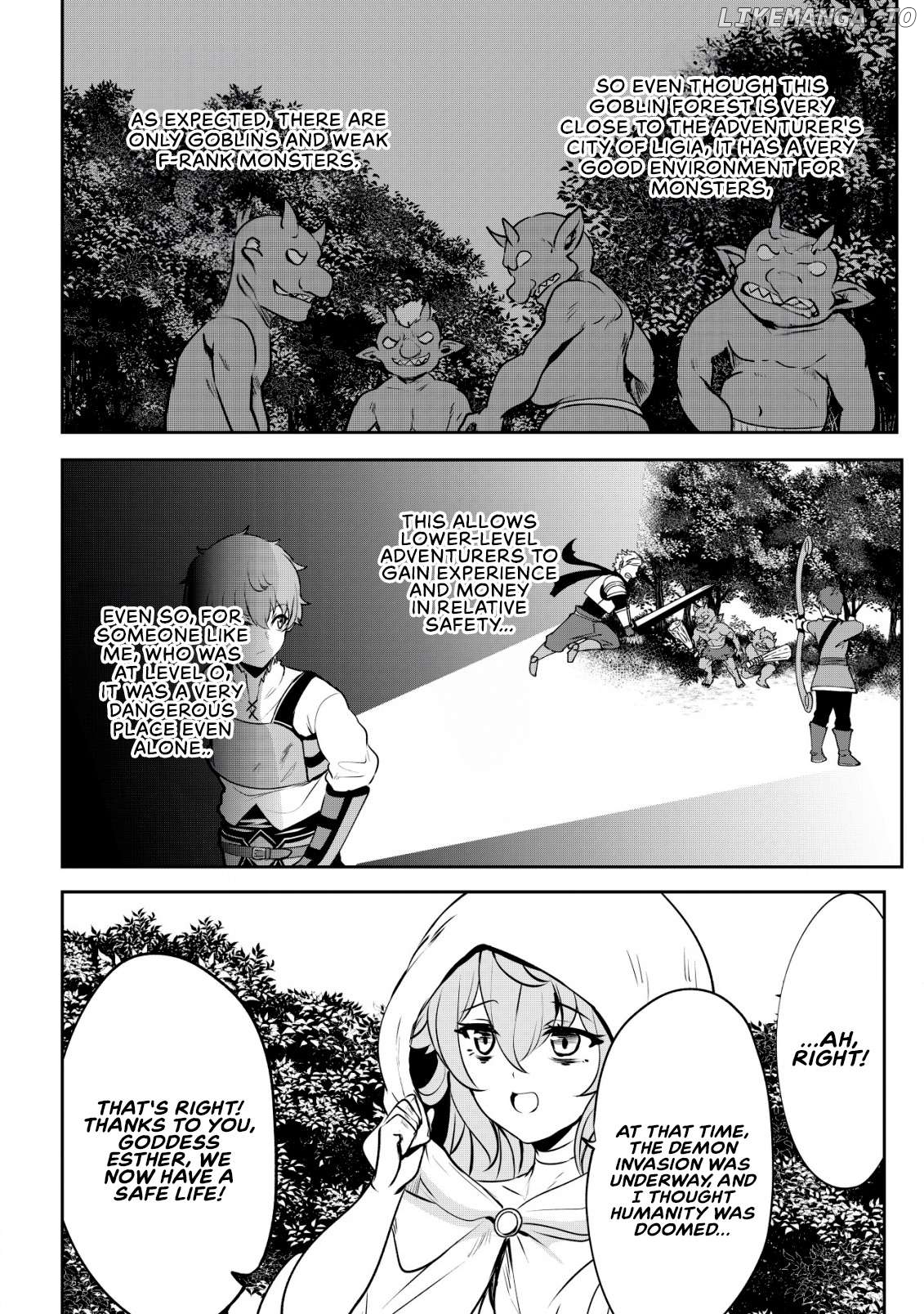 Dore dake Doryoku Shite mo Mannen Level 0 no Ore wa Tsuihou Sareta: Shin no Teki to Yobareta Shounen wa, Shachiku Megami to Deatte Saikyou no Chikara wo Te ni Ireru Chapter 4 - page 17