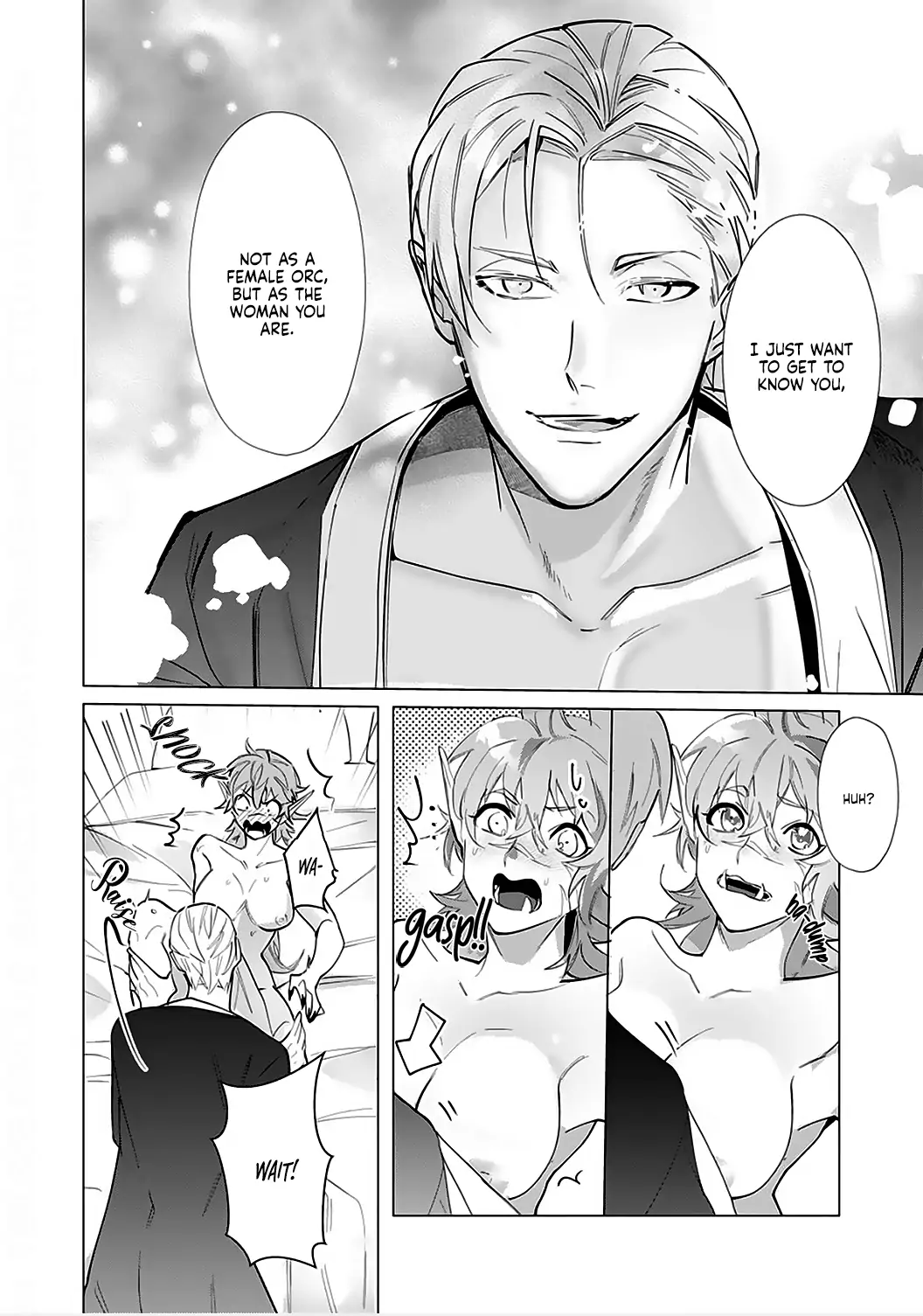 Hazure Shuzoku "Orc" ni Tensei shitara Saikyou Kishi-sama ni Torawaremashite Chapter 2 - page 20