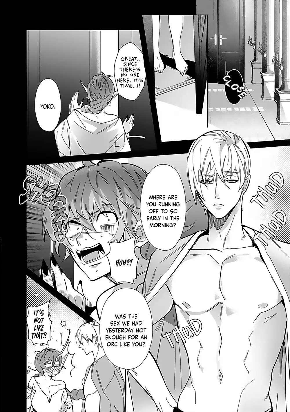Hazure Shuzoku "Orc" ni Tensei shitara Saikyou Kishi-sama ni Torawaremashite Chapter 4 - page 4