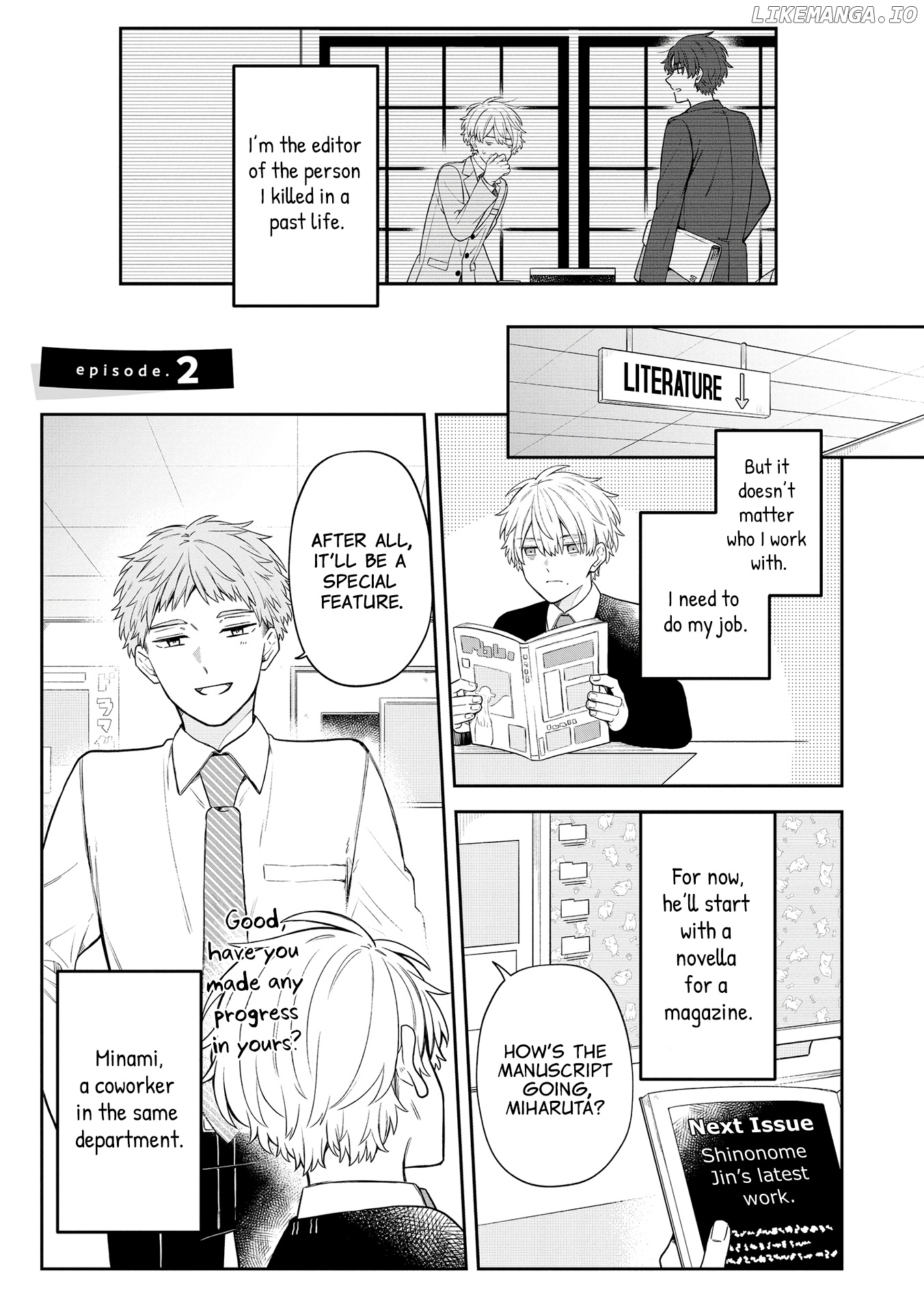 Zense de Koroshita Aite no Tantou Henshuu ni Narimashita chapter 2 - page 2