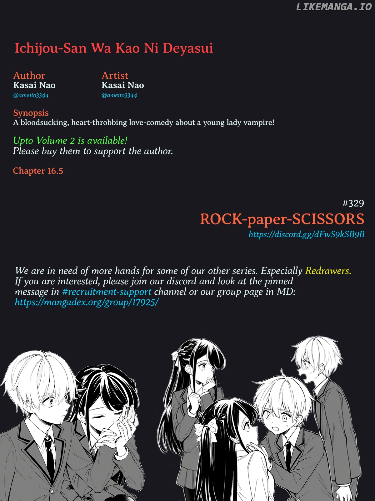Ichijou-San Wa Kao Ni Deyasui chapter 16.5 - page 12