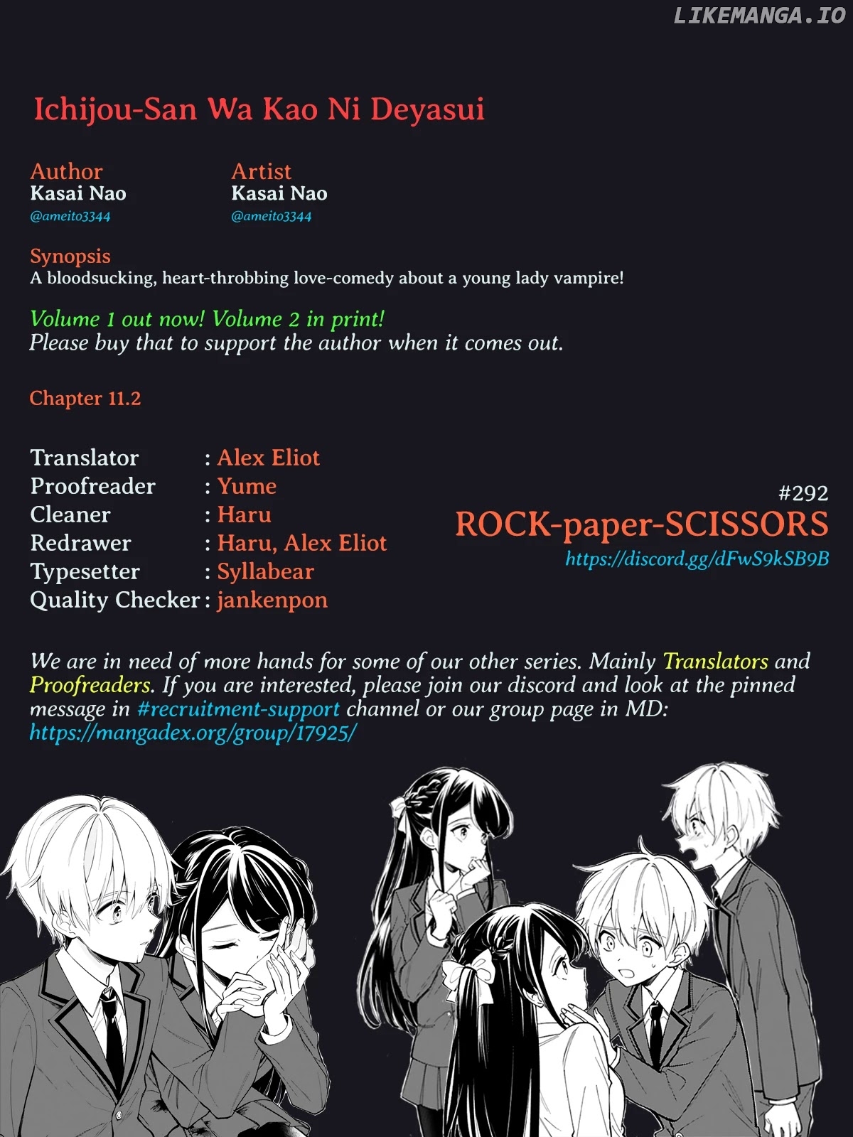 Ichijou-San Wa Kao Ni Deyasui chapter 11.2 - page 18