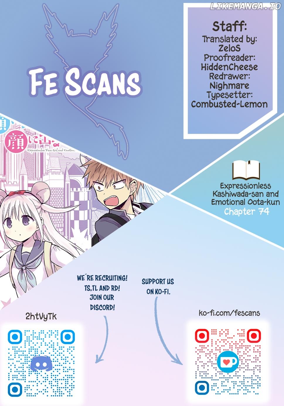 Expressionless Face Girl and Emotional Face Boy Chapter 74 - page 1