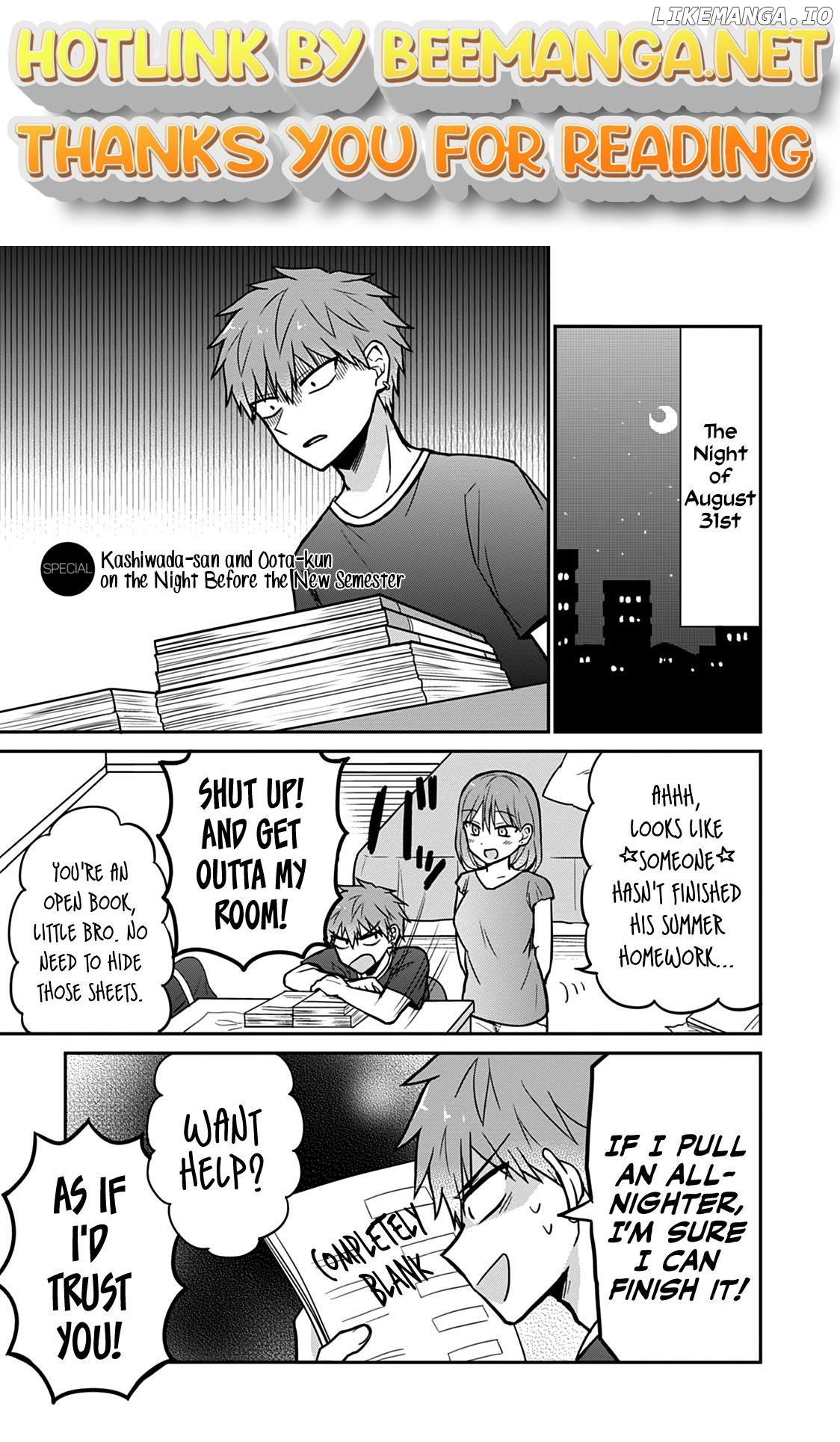 Expressionless Face Girl and Emotional Face Boy Chapter 37.5 - page 1