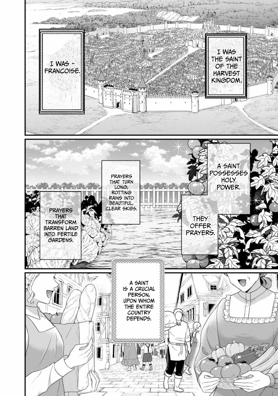 Tsuihou Seijo no Doronko Nouen Seikatsu: Itsunomanika Ringoku wo Sukutte Shimaimashita Chapter 1 - page 3