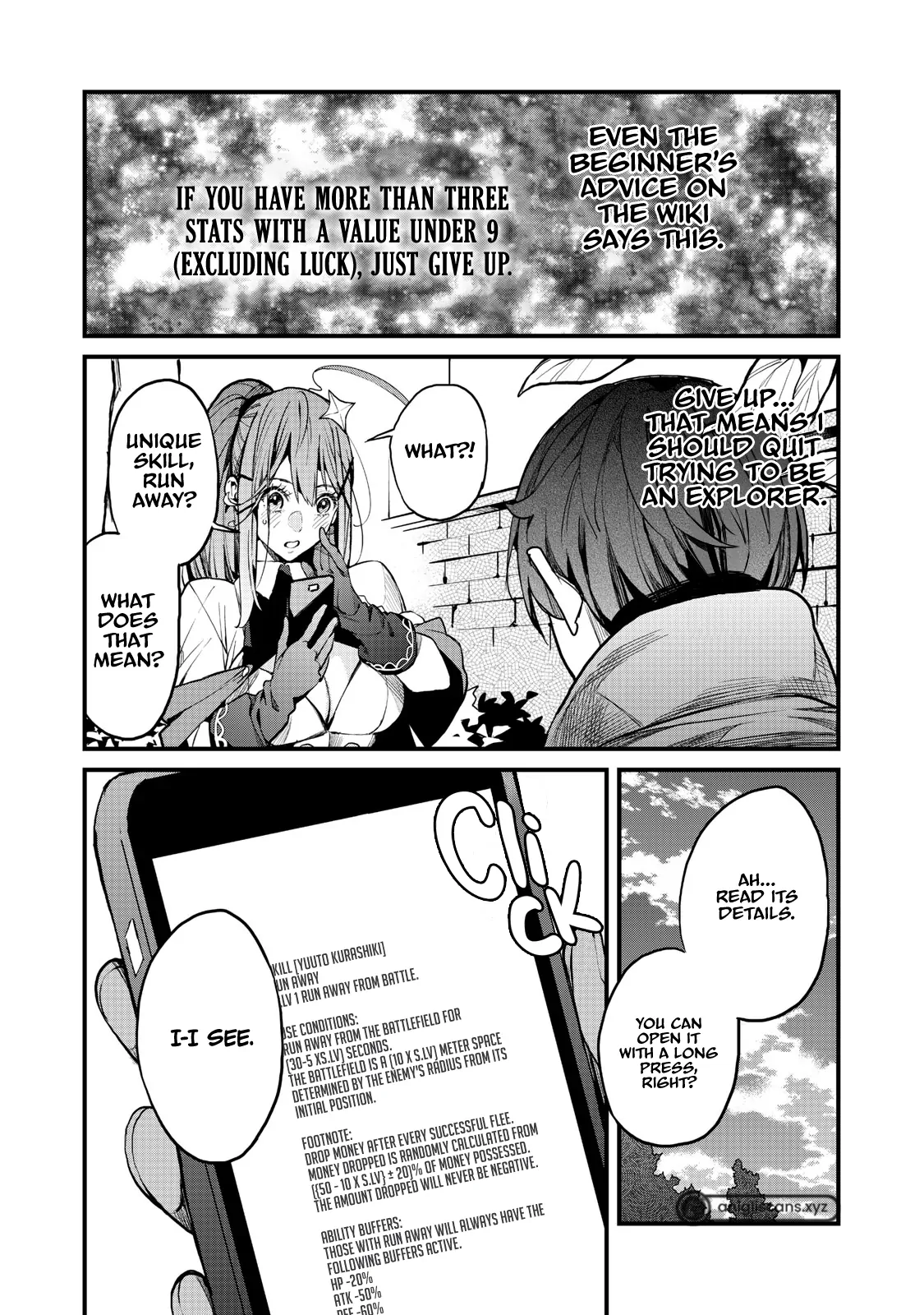 Using the Faulty Skill, "Escape," I Strive to Become the Strongest One Starting from the Utmost Low End of Ability Levels Chapter 2 - page 22