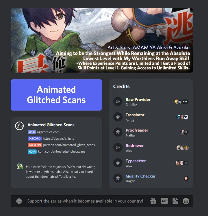Using the Faulty Skill, "Escape," I Strive to Become the Strongest One Starting from the Utmost Low End of Ability Levels Chapter 4 - page 1