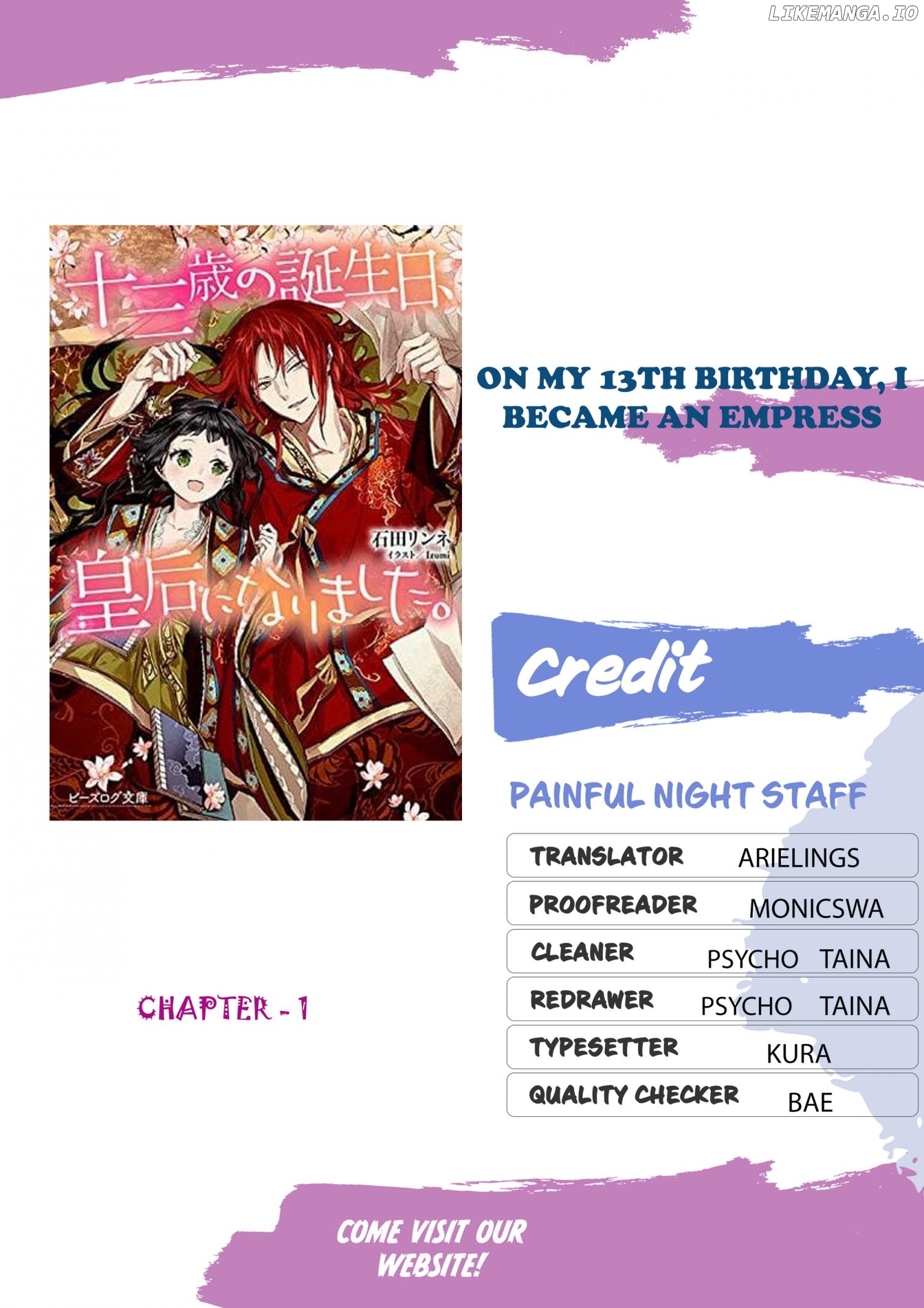 On my 13th Birthday, I Became an Empress Chapter 7 - page 1