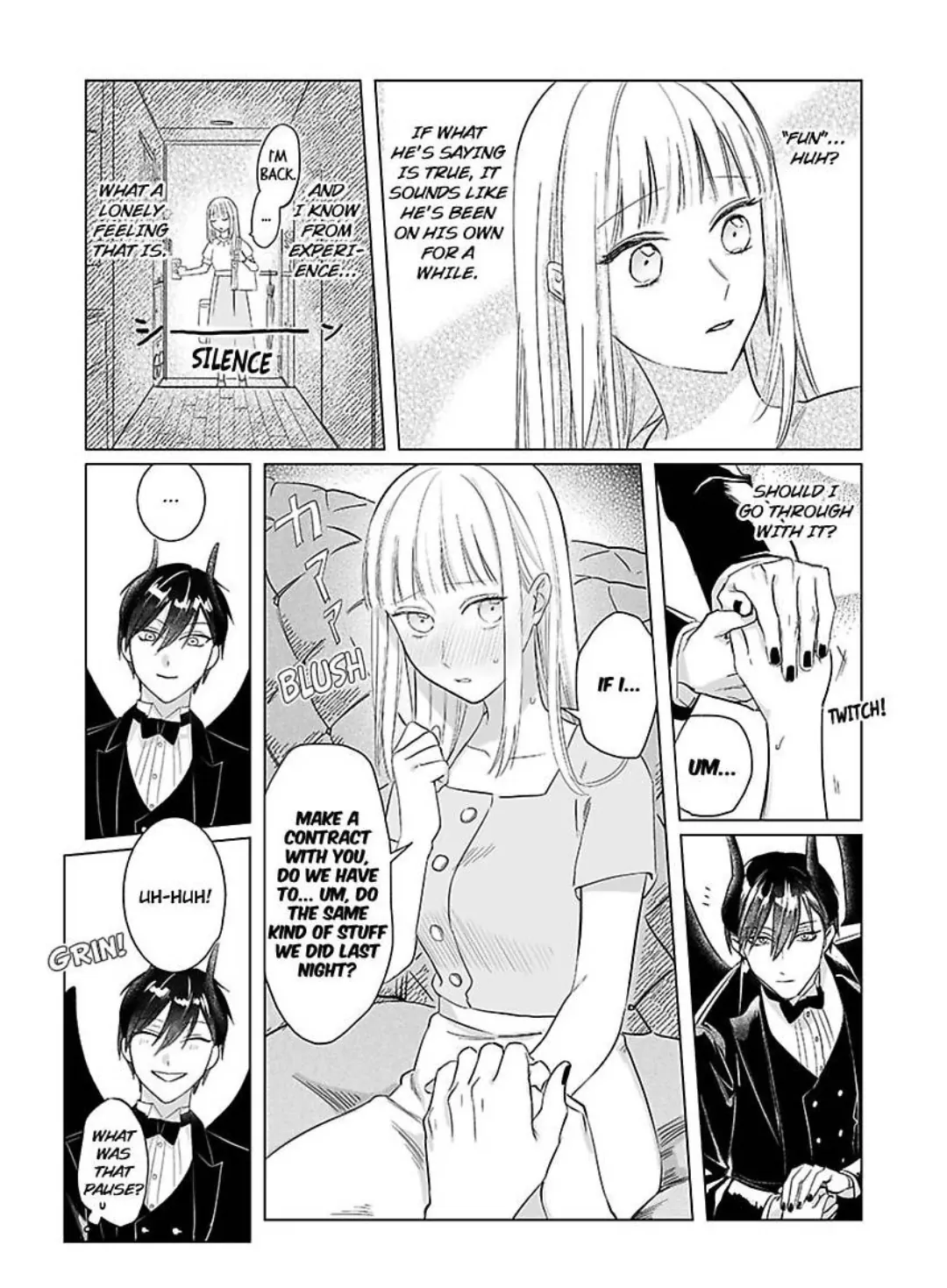 Miwaku no Shinshihamasa ni Akuma Donzoko OL ha Suitosekkusu de Torokasareru Chapter 2 - page 14
