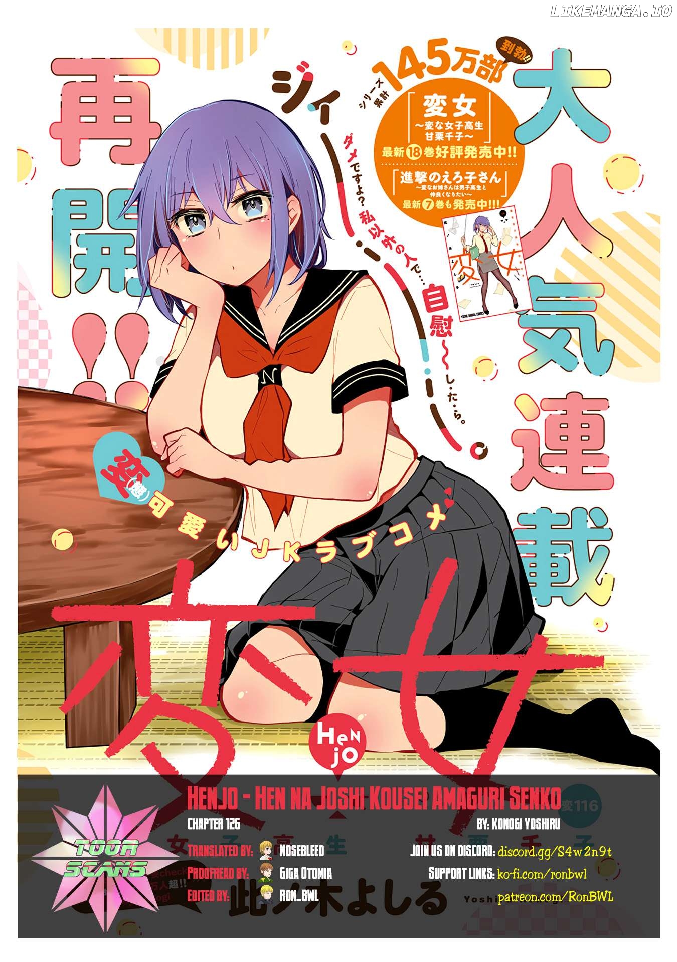 Henjyo - Hen na Jyoshi Kousei Amaguri Senko Chapter 126 - page 1