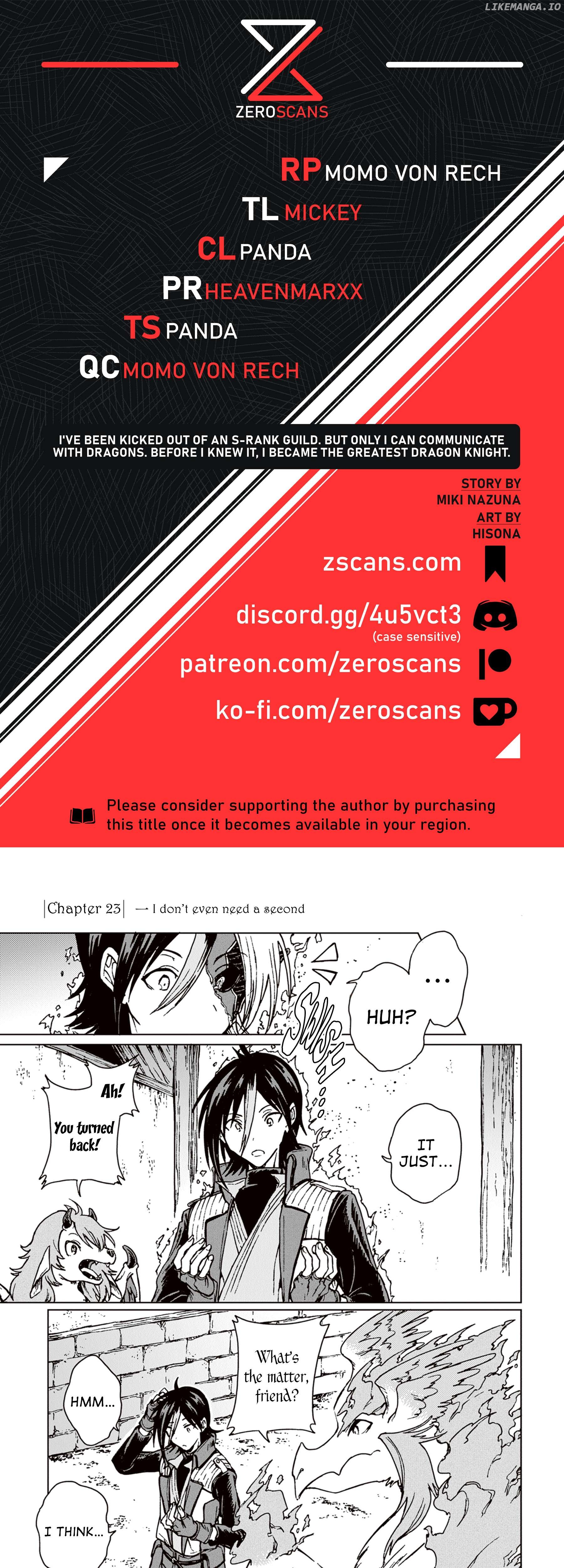 I've Been Kicked Out of an S-Rank Guild. But Only I Can Communicate With Dragons. Before I Knew It, I Became the Greatest Dragon Knight Chapter 23 - page 1