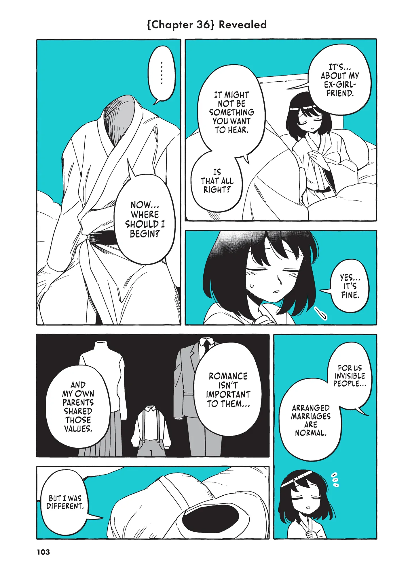 Toumei Otoko to Ningen Onna ~Sonouchi Fuufu ni Naru Futari~ Chapter 36 - page 1