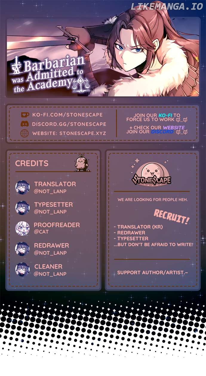 A Barbarian Was Admitted to the Academy Chapter 27 - page 1