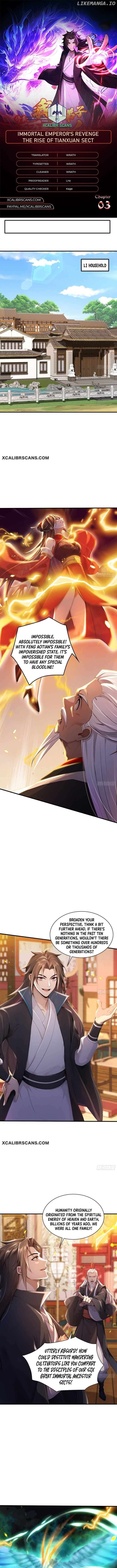 Immortal Emperor’s Revenge: The Rise of Tianxuan Sect Chapter 3 - page 1