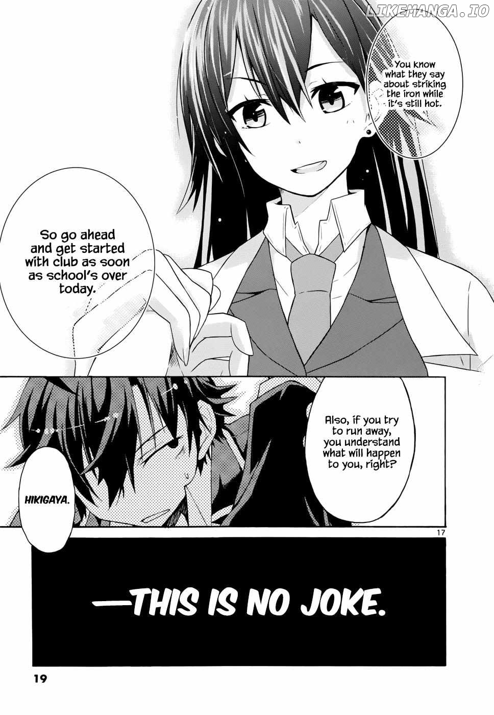 Yahari Ore no Seishun Love Come wa Machigatteiru @comic Chapter 1 - page 18