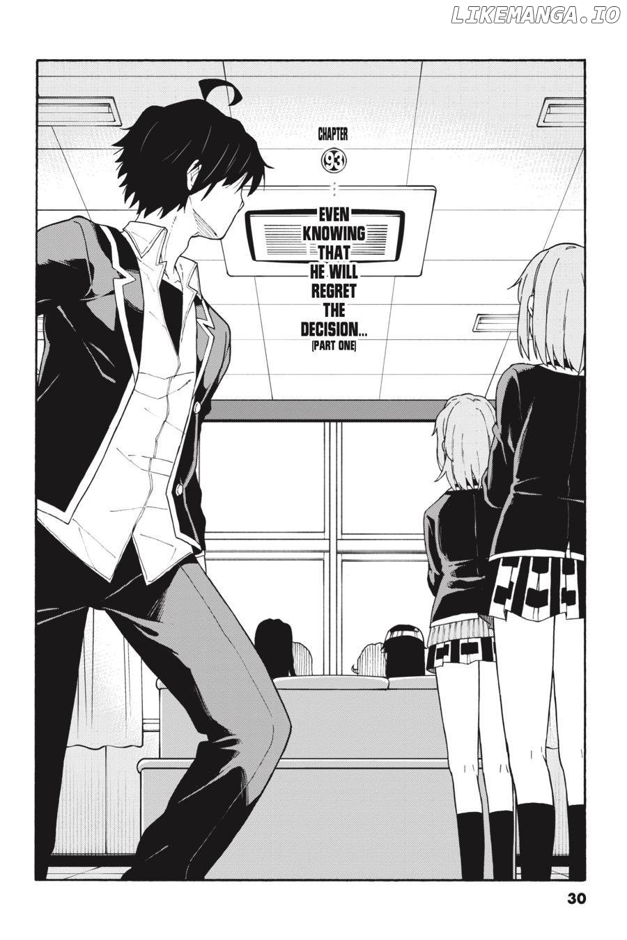 Yahari Ore no Seishun Love Come wa Machigatteiru @comic Chapter 93 - page 1