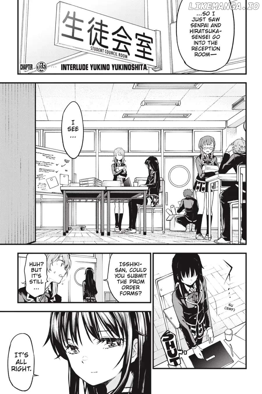 Yahari Ore no Seishun Love Come wa Machigatteiru @comic Chapter 103.5 - page 1