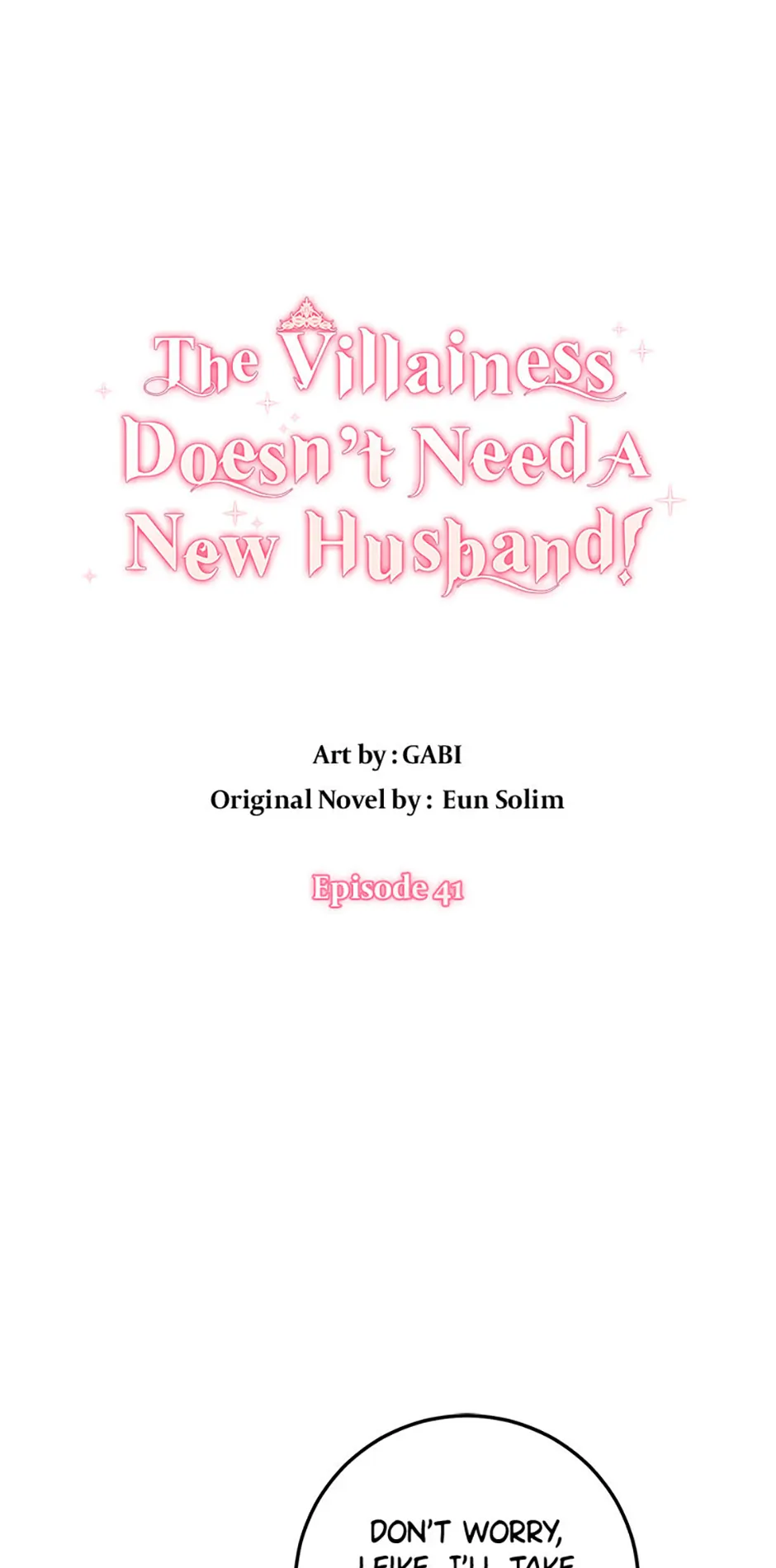 The Villainess Doesn’t Need A New Husband! Chapter 41 - page 1